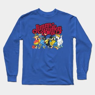 Jimmy Buffett Cartoon Retro Long Sleeve T-Shirt